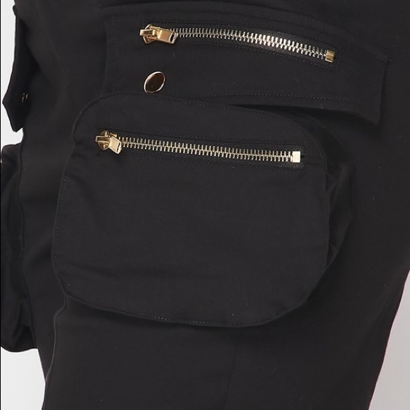 3D Pocket- High Waisted Cargo Pants - Picture 2 of 2